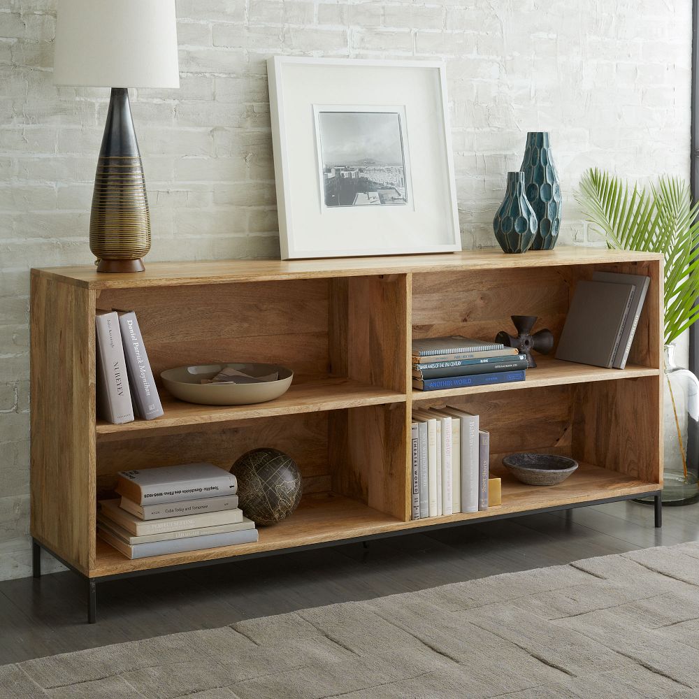 Industrial Solid Wood Open Storage Modular Bookcase (64") - ADA by West Elm