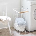 Yamazaki Tosca Slim Rolling Laundry Basket