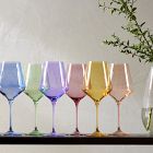 Estelle Colored Glass Stemmed Wine Glass (Set of 6)