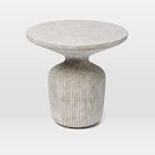 Tambor Concrete Outdoor Drum Coffee Table (30"&ndash;40") &amp; Side Table (21") Set