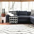 Happy Habitat Recycled Cotton Throw - Hippos Black