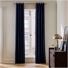 Open Box: European Flax Linen Blackout Grommet Curtain (48"W x 84"L) - Midnight