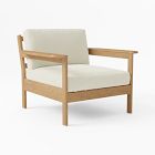 Playa Lounge Chair Cushion Cover, Crosshatch Weave, Alabaster