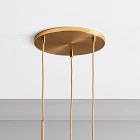 Open Box: Sculptural 3-Light Chandelier Round Canopy - Brushed Brass
