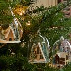Cabin in Cloche Ornament Collection