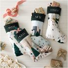 Embroidered Winter Scenes Stockings