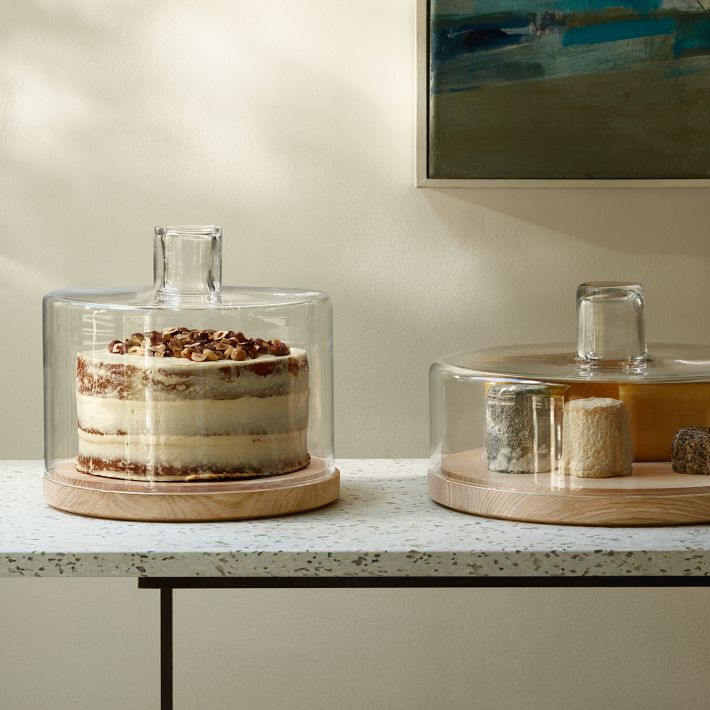 base dome&ash ロッタ　cake/cheese Lotta Elm West | Wood Ash & Glass Dome Cake/Cheese 保存容器・ケース