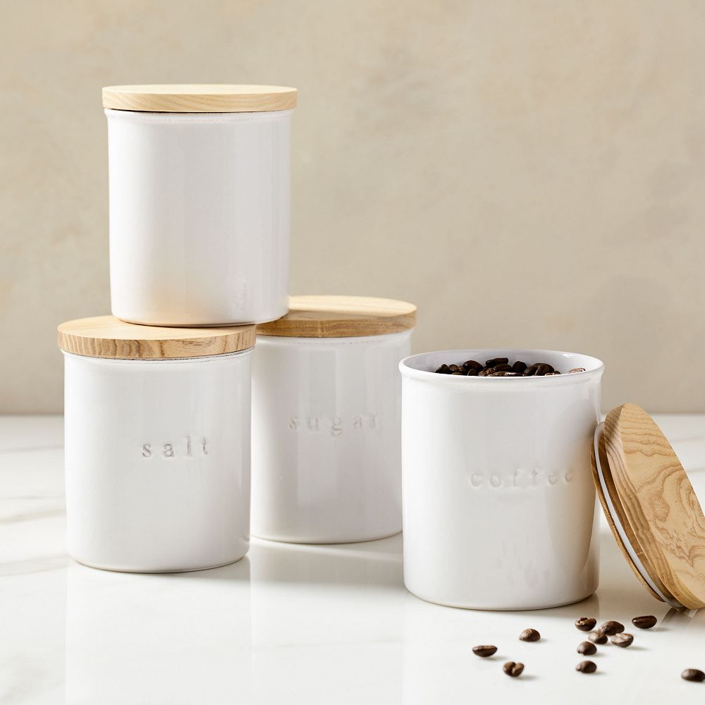   CANISTER MEDIUMキャニスター 1L Yamazaki Ceramic Canisters | West Elm