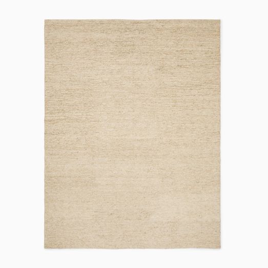 Luxe Hand-Knotted Ribbed Jute Rug by West Elm