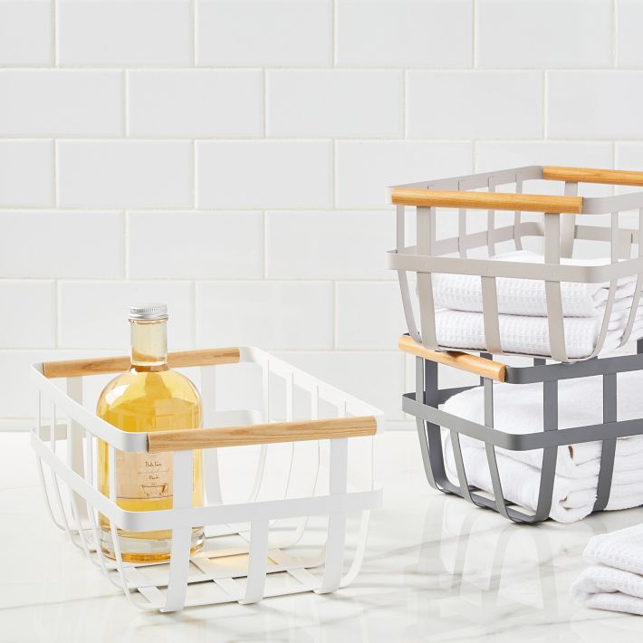 Yamazaki Dual Handle Storage Basket | West Elm