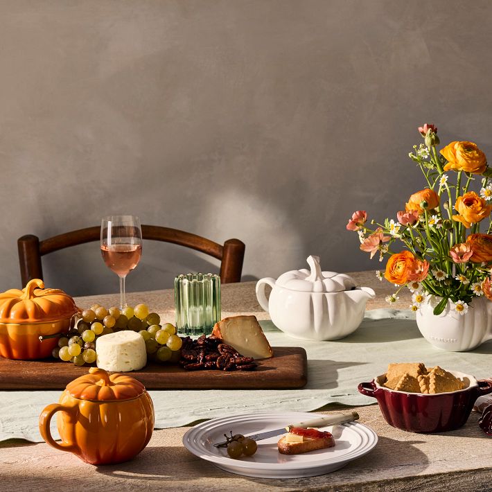 Le Creuset Mini Stoneware Pumpkin Cocotte | West Elm