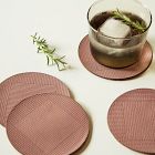 Open Box: Molly M Within Leather Coasters, Set of 4 - Guava