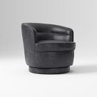 Open Box: Viv Swivel Chair - Sierra Leather Licorice