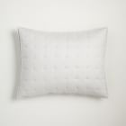Open Box: European Flax Linen Tack Stitch Sham, King - White
