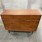 Open Box: Keira Solid Wood Narrow 7-Drawer Dresser (48") - Cool Walnut