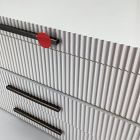 Open Box: Modern Fluted Jewelry Box, Grand (7.5"H) - White