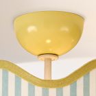 Pink Chicken Stripe Flush Mount (18")