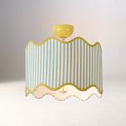 Pink Chicken Stripe Flush Mount (18")