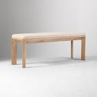 Essex Wood &amp; Upholstered Dining Bench (52")
