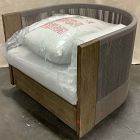 Open Box: Porto Outdoor Swivel Chair - Driftwood &amp; Frost Gray Cushions
