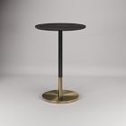 Orbit Restaurant Round Bar Table &ndash; Porcelain w/ Protective Metal Bumper