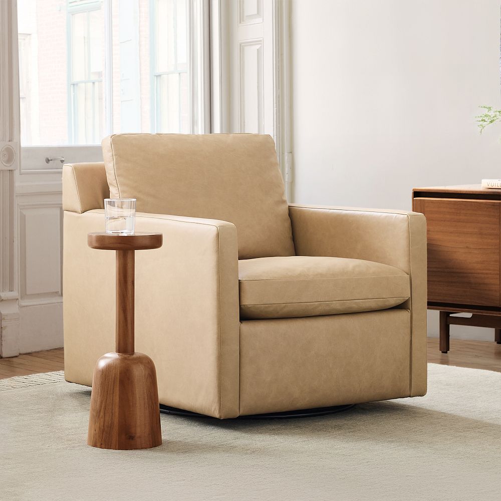 Marin Leather Swivel Chair by West Elm