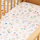 Organic Little Garden Floral Crib Fitted Sheet