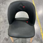Open Box: Boerum Leather Dining Chair - Ludlow Leather Black, Blonde