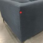 Open Box: Andes Right-Arm 2.5 Seater Sofa - Performance+ Yarn Dyed Linen Weave Midnight, Blackened Brass