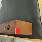 Open Box: Harmony Ottoman (47") - Performance Distressed Velvet Dijon Dark Walnut