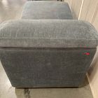 Open Box: Leo Motion Armless Chaise - Performance Distressed Velvet Graphite