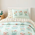 Pink Chicken Poppy Floral Quilt &amp; Shams