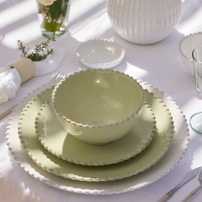 Costa Nova Pearl Stoneware Dinner Plates Set of 4 | West Elm