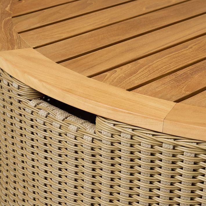 Cassis Outdoor Teak Storage Coffee Table (32