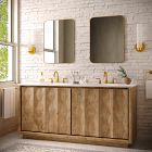 Carved Pattern Double Bathroom Vanity (68")