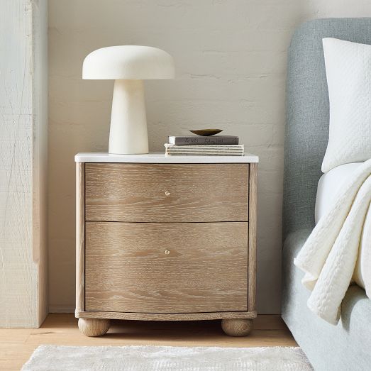Clementine Marble Nightstand (22") by West Elm