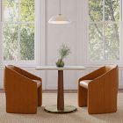 Claire Restaurant Dining Table - Porcelain w/ Protective Metal Bumper - Rectangle