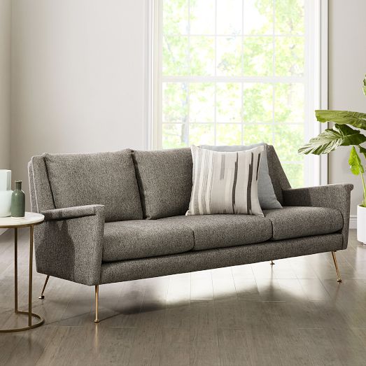 Carlo Mid-Century Sofa - Metal Legs (77.5") by West Elm