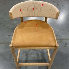 Open Box: Ezra Counter Stool (26") - Ludlow Leather Sesame, Blonde