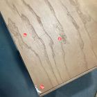 Open Box: Pierce &amp; Ward Burl Wood Nightstand (18") - Light Nutmeg