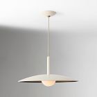Open Box: Piero Pendant (20") -  Eggshell, Antique Brass