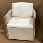 Open Box: Porto Outdoor Swivel Dining Chair - Reef &amp; Alabaster Cushions