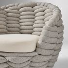 Cozy Upholstered Outdoor Swivel Chair