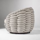 Cozy Upholstered Outdoor Swivel Chair