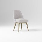 Open Box: Mid-Century Office Chair - Performance Chenille Tweed Frost Gray, Blackened Brass