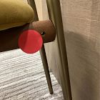 Open Box: Edison Dining Arm Chair - Performance Velvet Dijon, Cool Walnut, Champagne Bronze