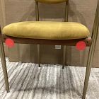 Open Box: Edison Dining Arm Chair - Performance Velvet Dijon, Cool Walnut, Champagne Bronze