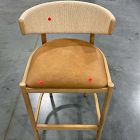 Open Box: Ezra Counter Stool (26") - Ludlow Leather Sesame, Blonde