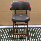 Open Box: Hyde Counter Stool (26") - Saddle Leather Slate, Cool Walnut