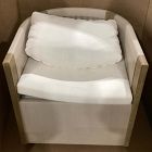 Open Box: Porto Outdoor Swivel Dining Chair - Reef &amp; Alabaster Cushions